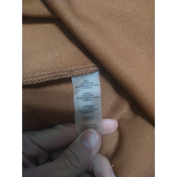 Calvin Klein Boho Puff Sleeve Dress Brown  Size 8 Boho Classy Officey - Picture 12 of 12